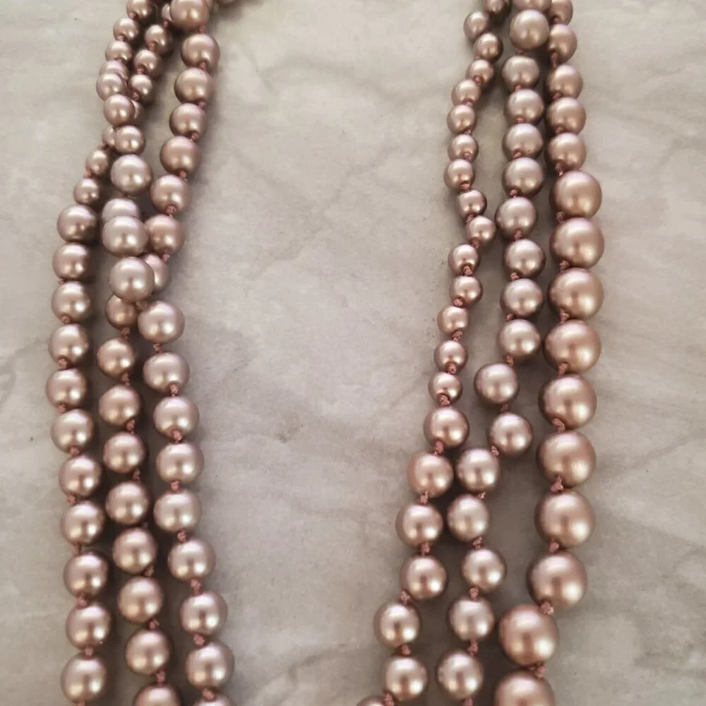 🍾 Rare HTF Vintage J.Crew Gold Pearl Twisted Statement Wedding Twisted Hammock